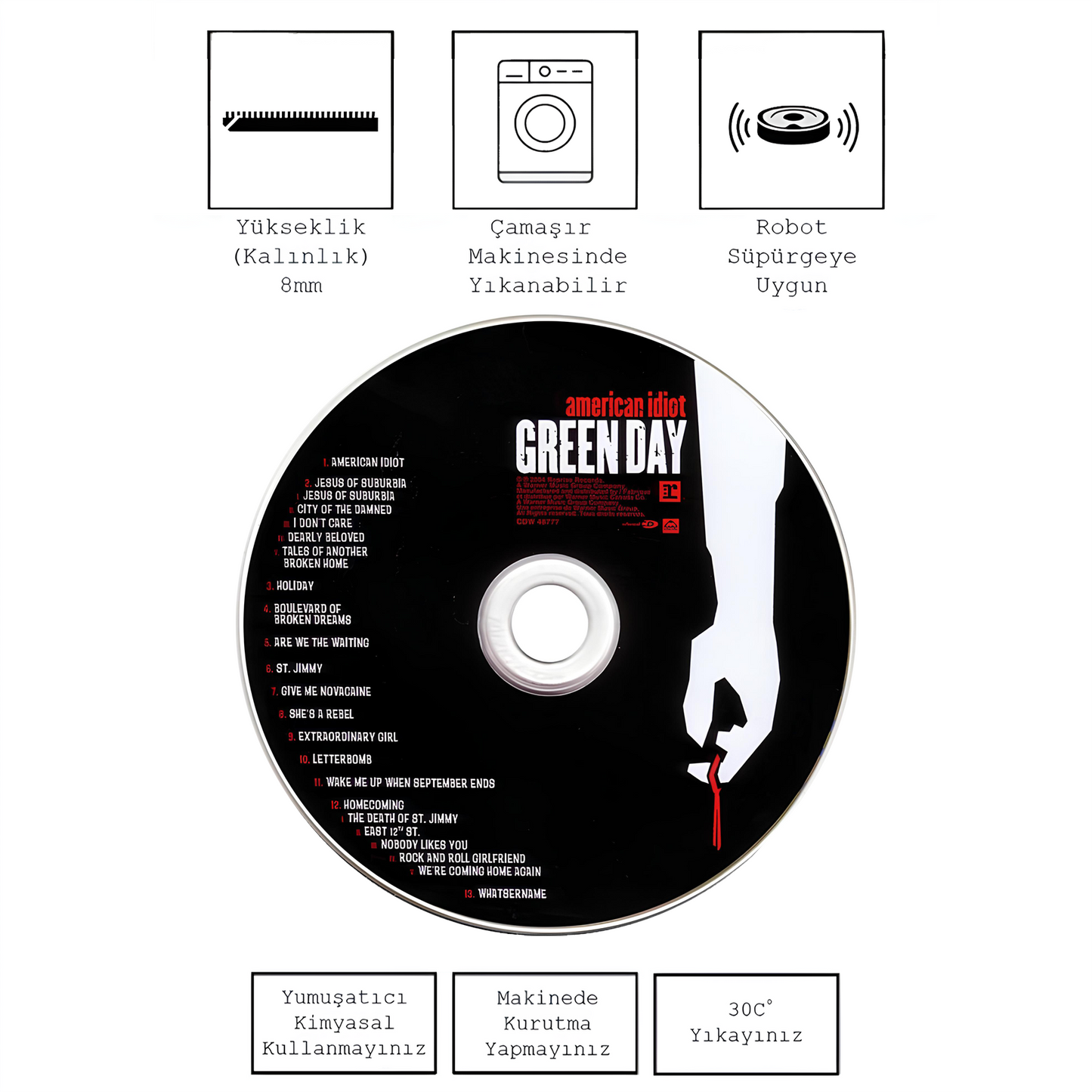 Green Day American Idiot CD , Rinteria halı