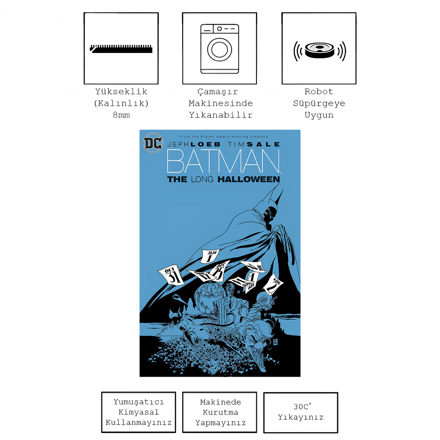 Batman the long halloween comic , Rinteria halı