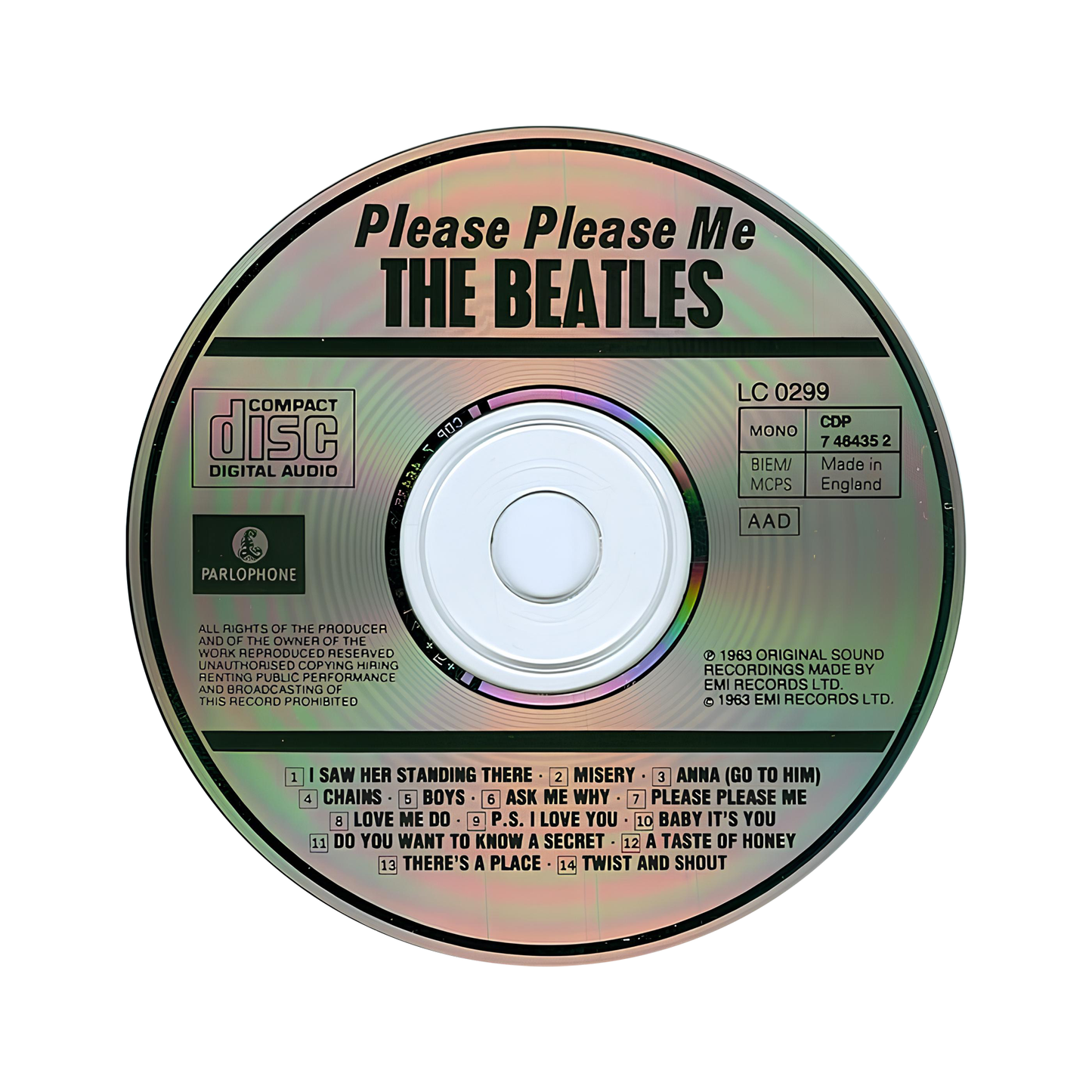 The Beatles Please Please Me CD , Rinteria halı