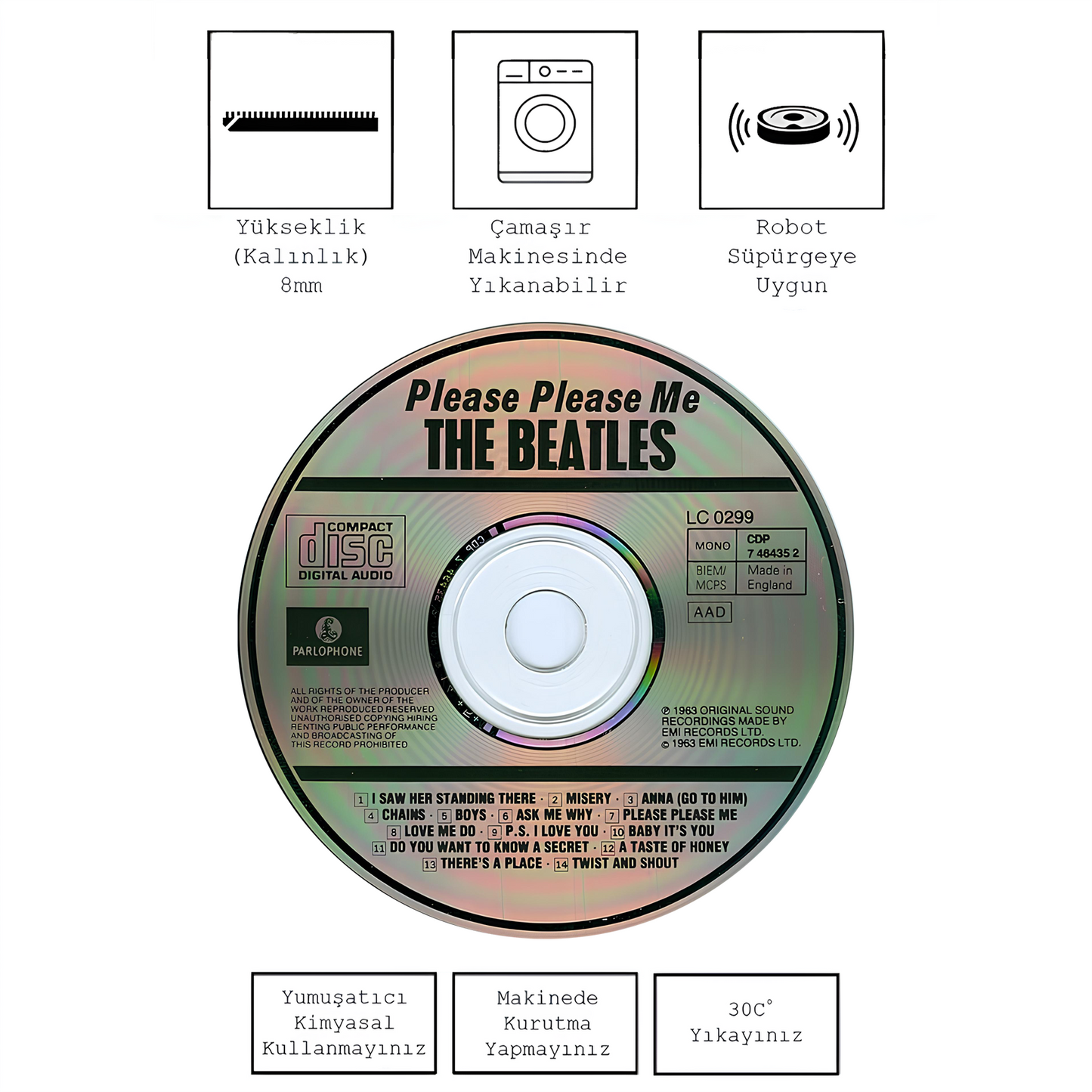 The Beatles Please Please Me CD , Rinteria halı