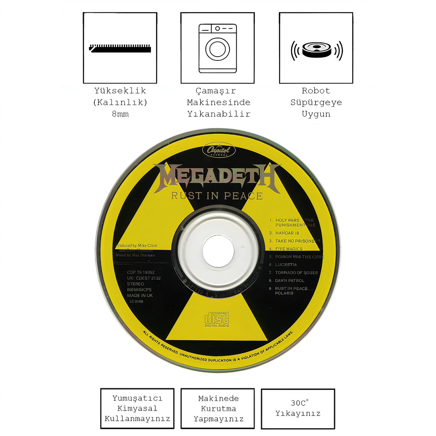 Megadeth Rust in Peace CD , Rinteria halı