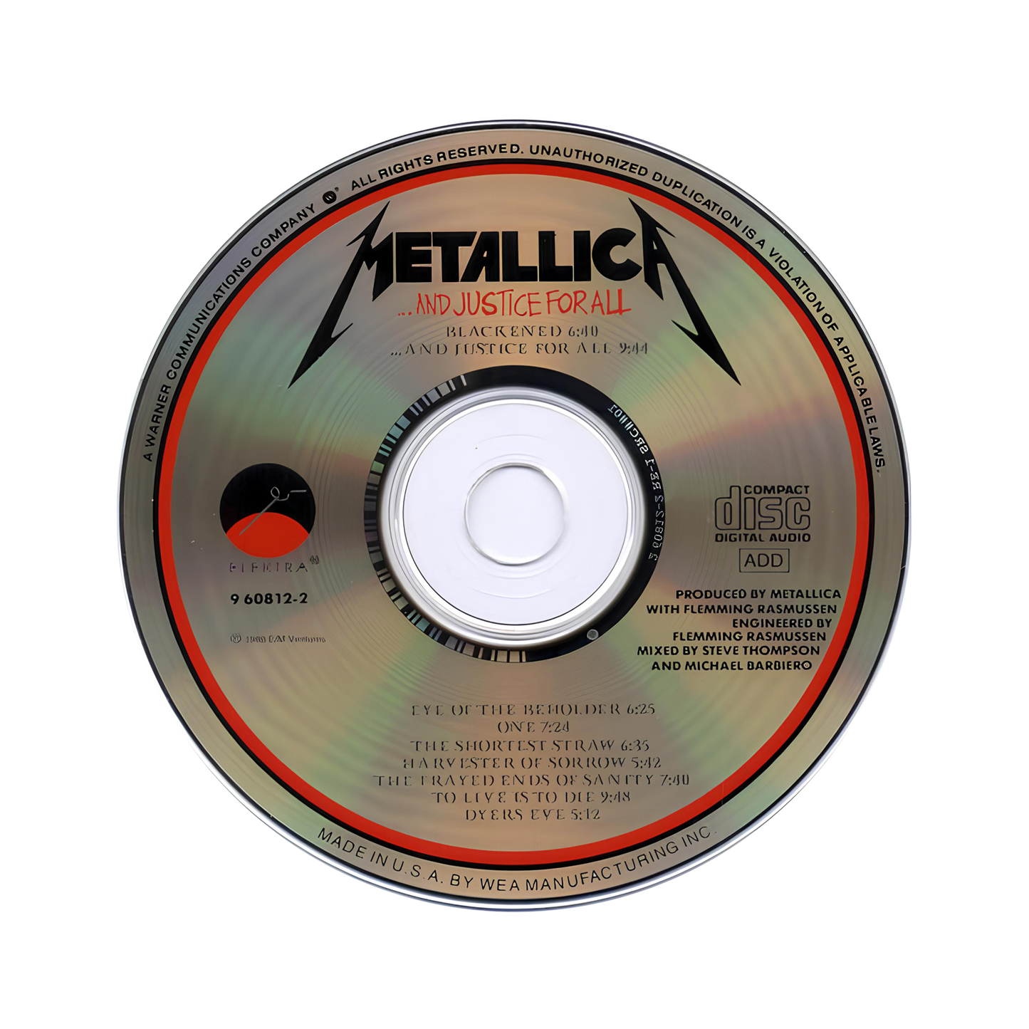 Metallica Justice for All CD , Rinteria halı